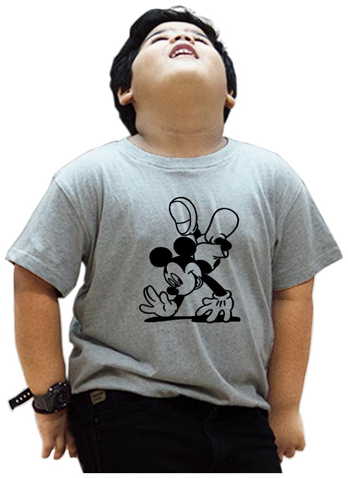 

HEYUZE Boy Cotton Solid T-shirt - Grey