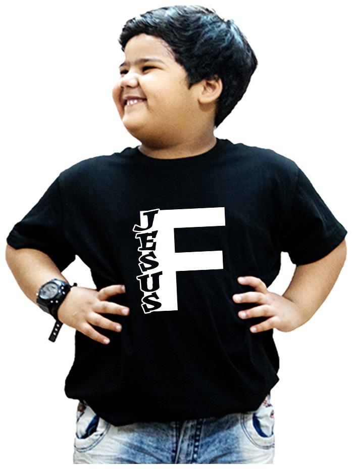

HEYUZE Boy Cotton Printed T-shirt - Black