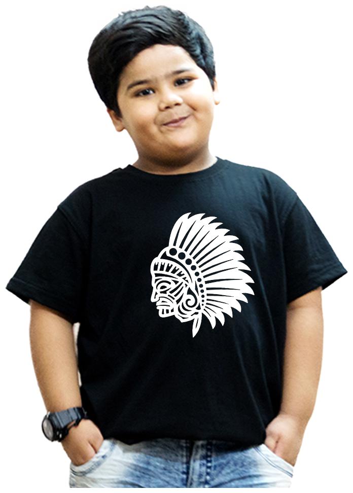 

HEYUZE Boy Cotton Solid T-shirt - Black
