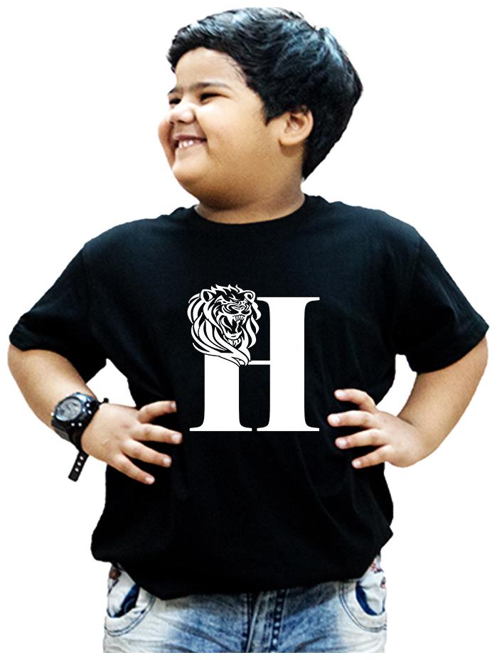 

HEYUZE Boy Cotton Printed T-shirt - Black