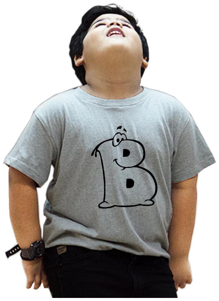 

HEYUZE Boy Cotton Solid T-shirt - Grey
