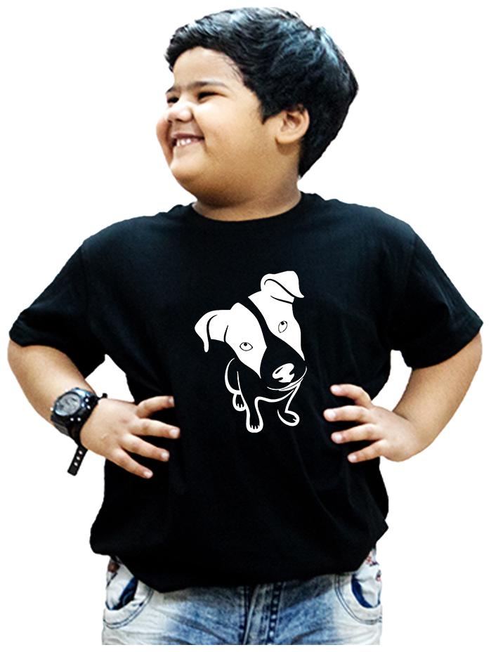 

HEYUZE Boy Cotton Solid T-shirt - Black
