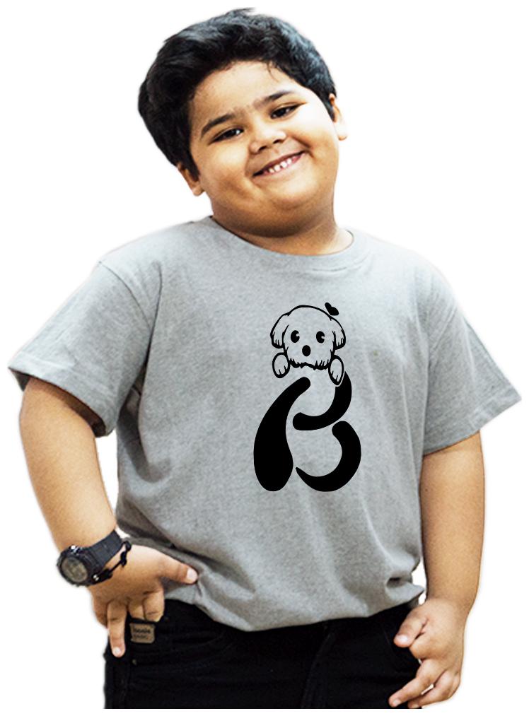 

HEYUZE Boy Cotton Solid T-shirt - Grey