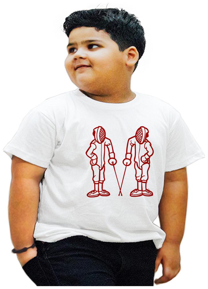 

HEYUZE Boy Cotton Printed T-shirt - White