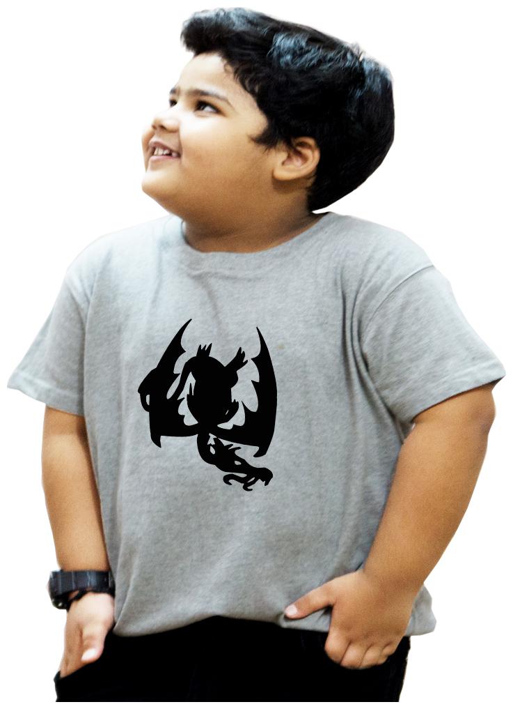 

HEYUZE Boy Cotton Printed T-shirt - Grey