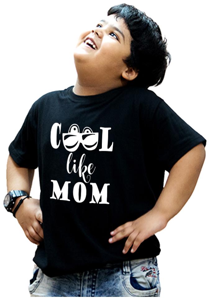 

HEYUZE Boy Cotton Solid T-shirt - Black