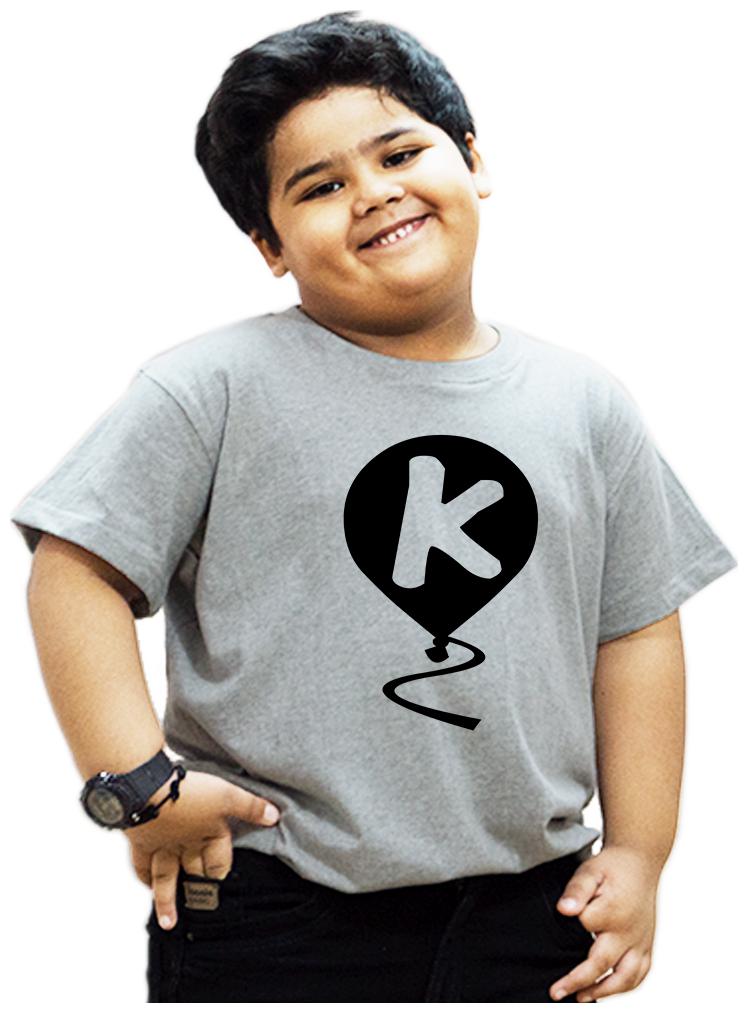 

HEYUZE Boy Cotton Solid T-shirt - Grey
