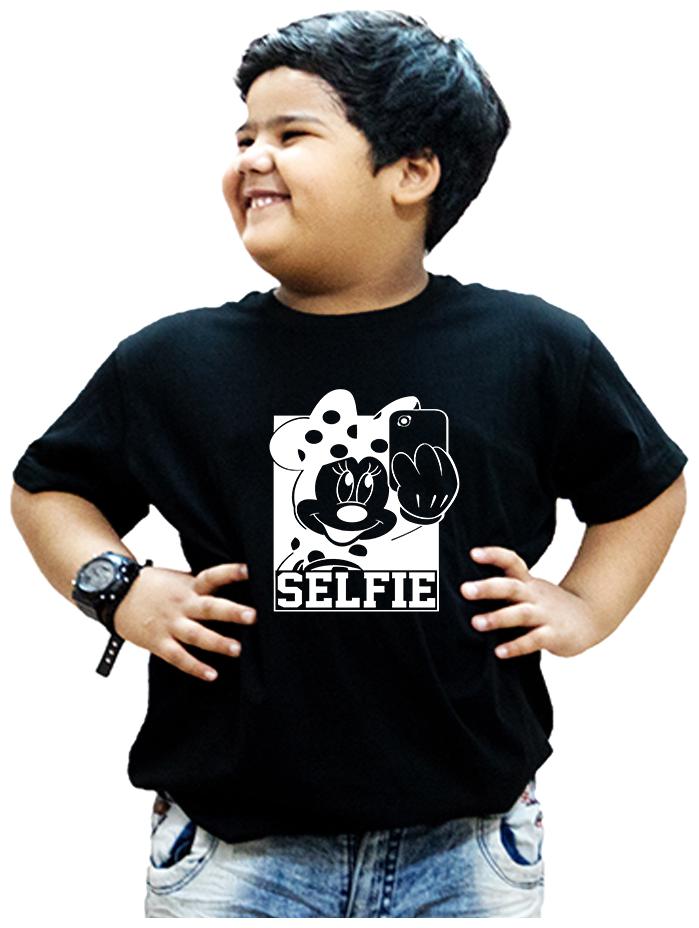

HEYUZE Boy Cotton Solid T-shirt - Black