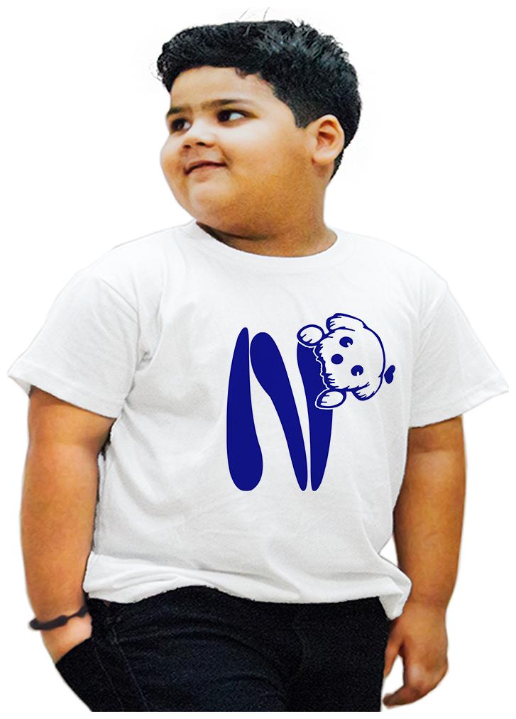 

HEYUZE Boy Cotton Printed T-shirt - White
