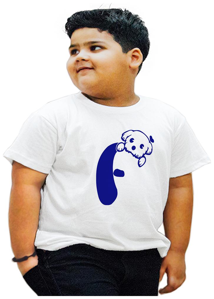 

HEYUZE Boy Cotton Printed T-shirt - White
