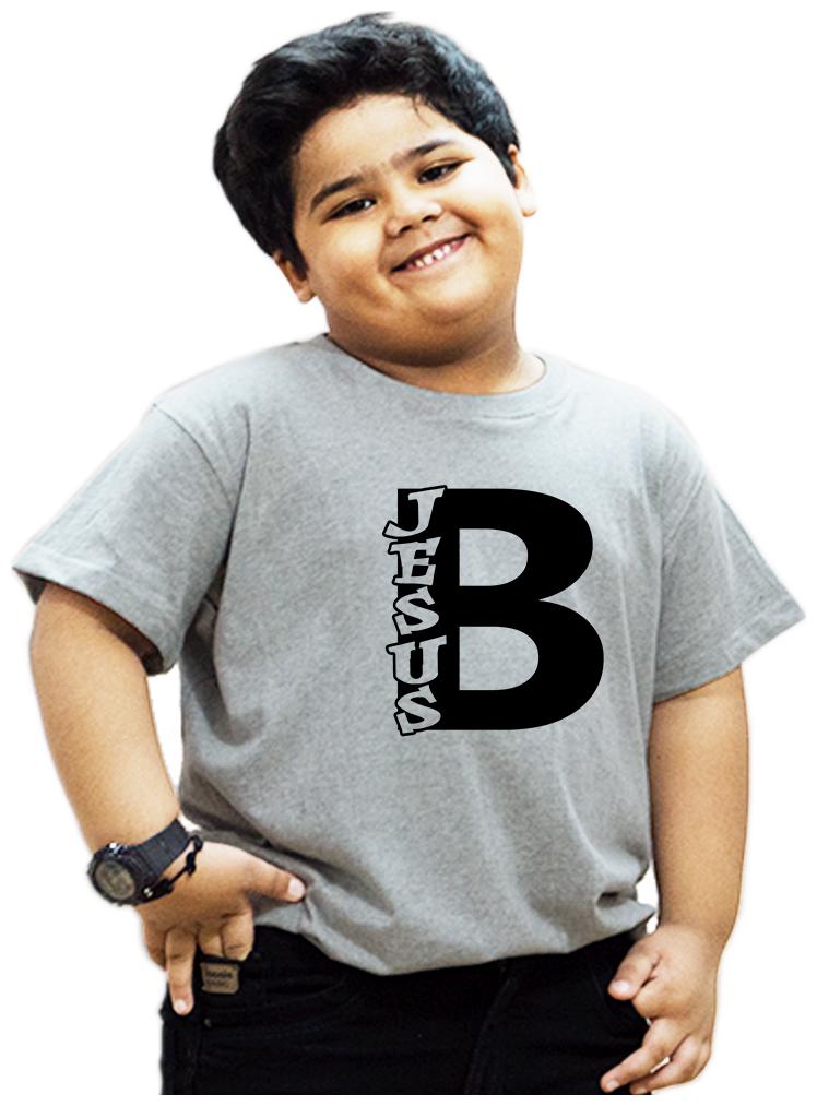 

HEYUZE Boy Cotton Printed T-shirt - Grey