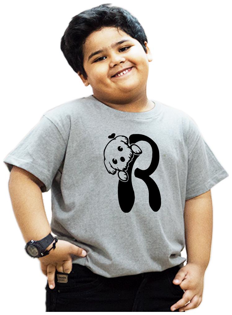 

HEYUZE Boy Cotton Solid T-shirt - Grey