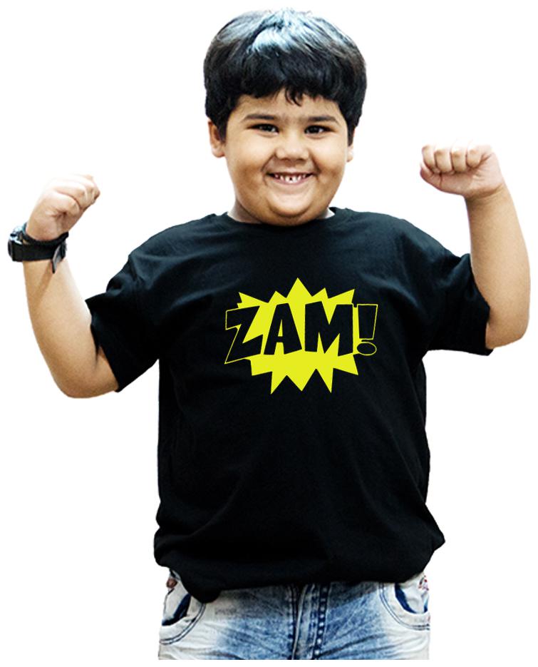 

HEYUZE Boy Cotton Solid T-shirt - Black