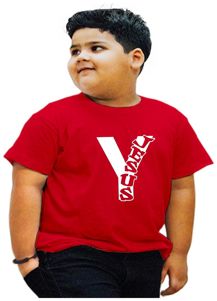 

HEYUZE Boy Cotton Printed T-shirt - Red
