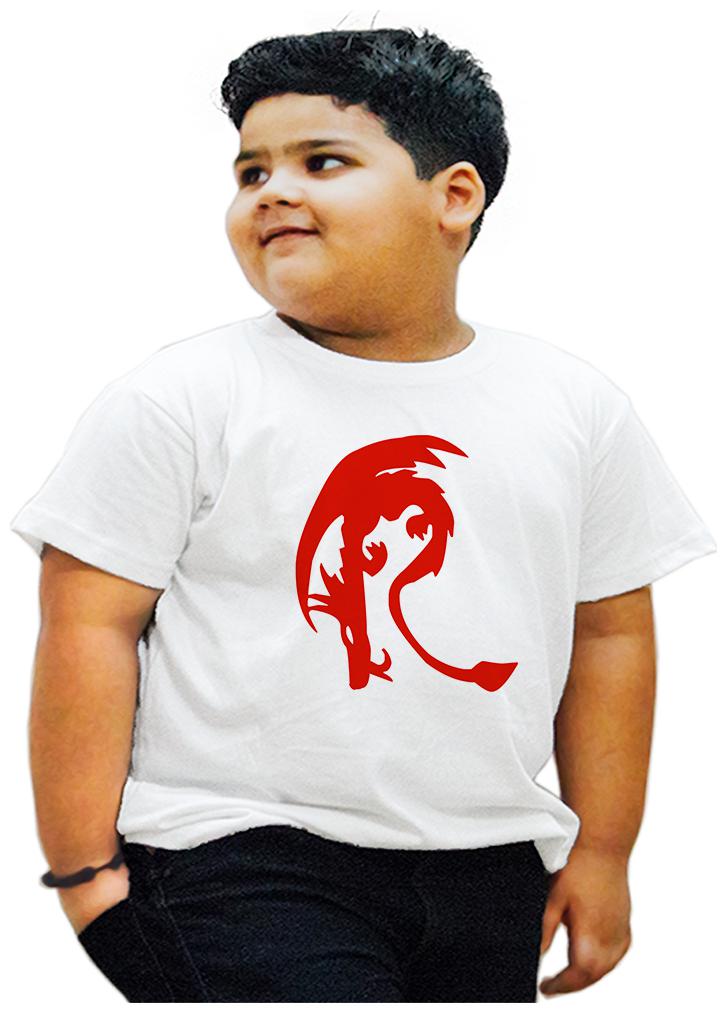 

HEYUZE Boy Cotton Printed T-shirt - White