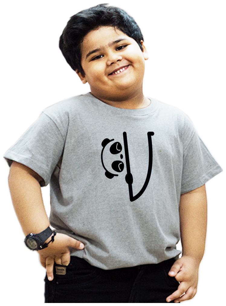 

HEYUZE Boy Cotton Solid T-shirt - Grey