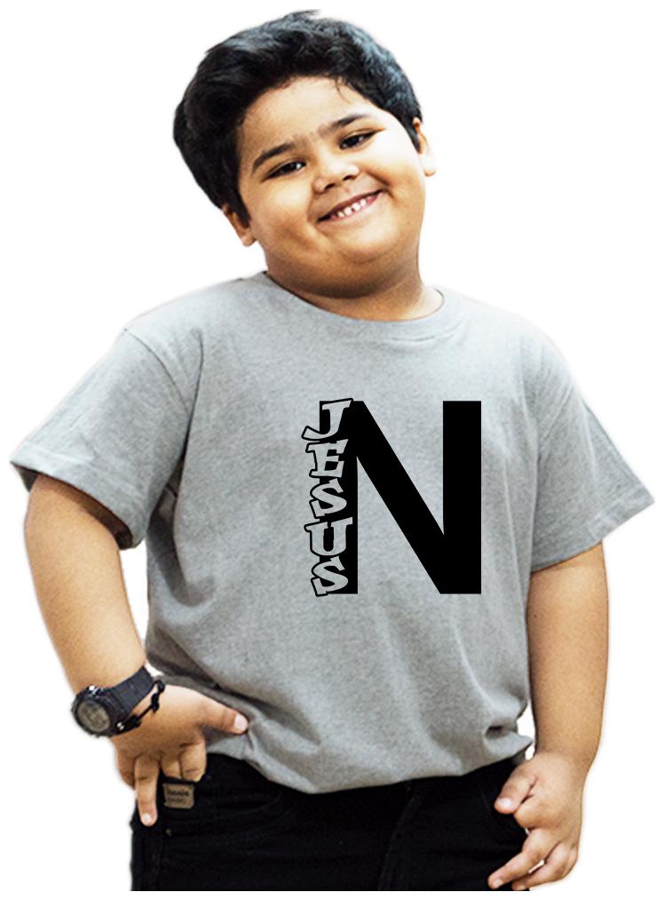 

HEYUZE Boy Cotton Printed T-shirt - Grey