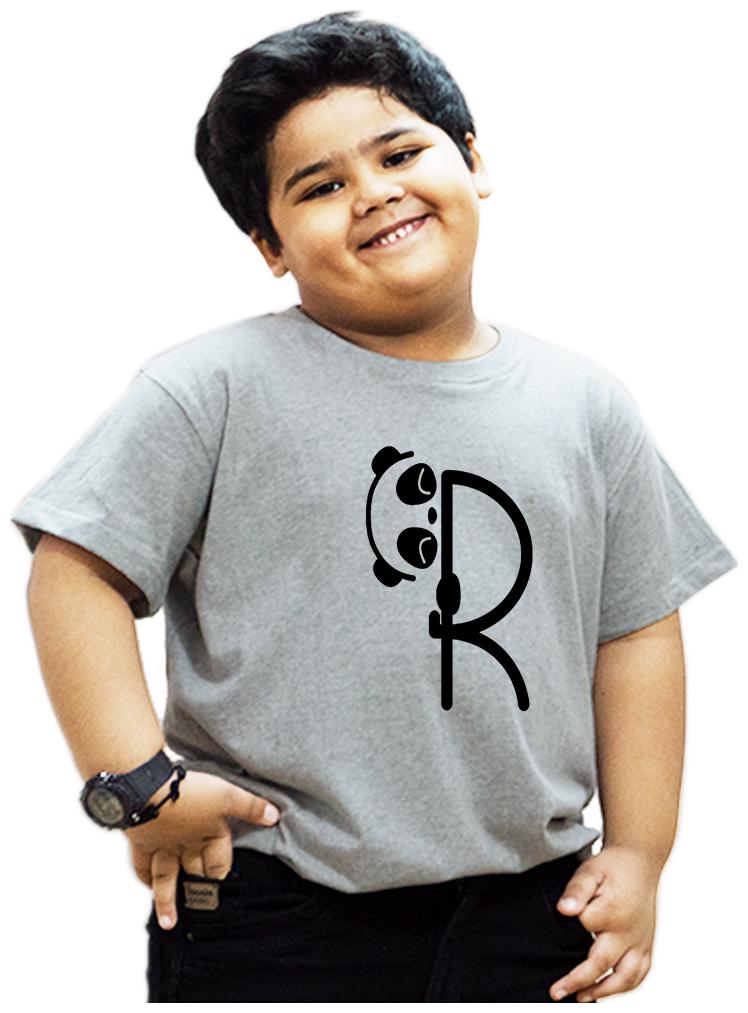 

HEYUZE Boy Cotton Solid T-shirt - Grey