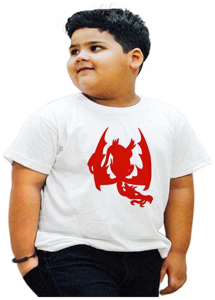 

HEYUZE Boy Cotton Printed T-shirt - White