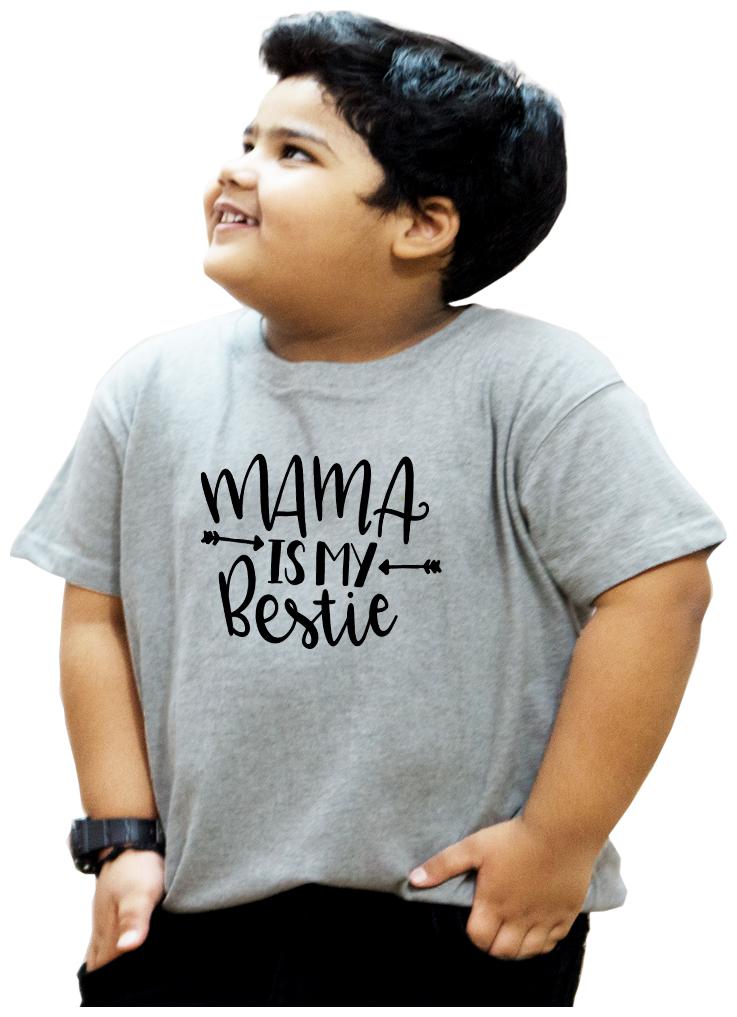 

HEYUZE Boy Cotton Solid T-shirt - Grey