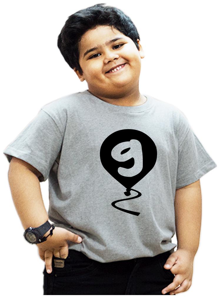 

HEYUZE Boy Cotton Solid T-shirt - Grey