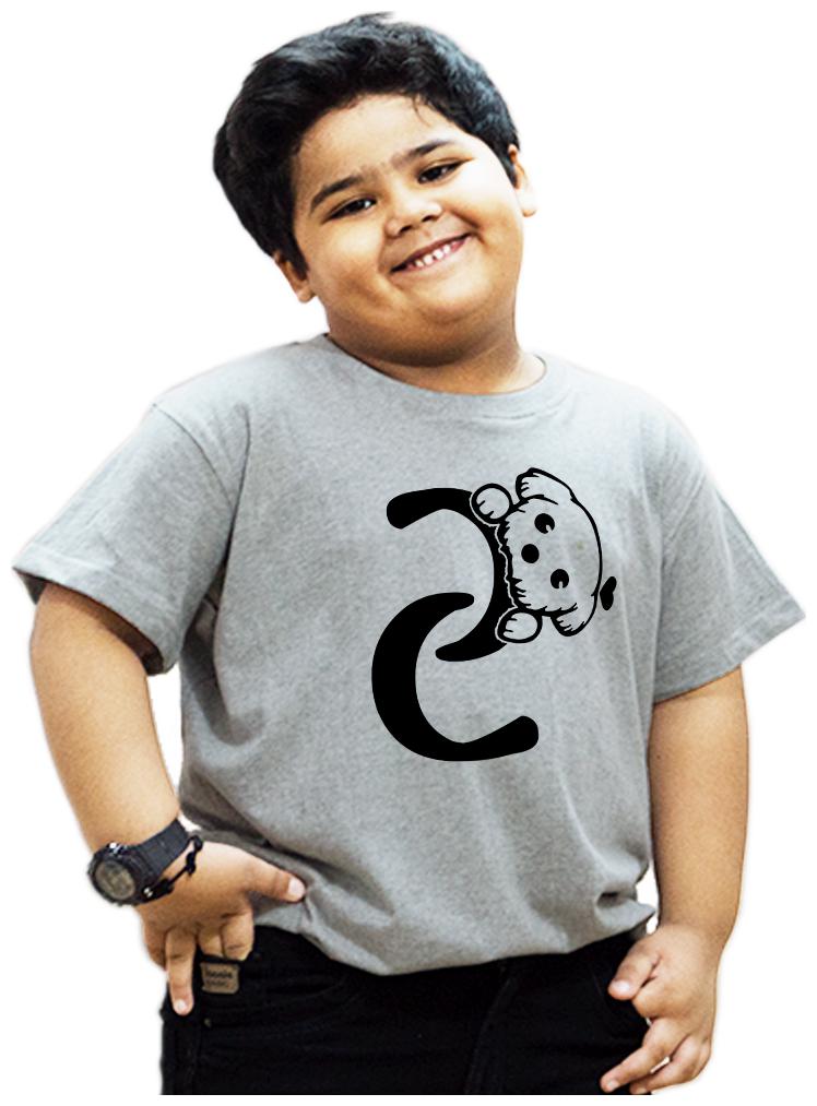 

HEYUZE Boy Cotton Solid T-shirt - Grey