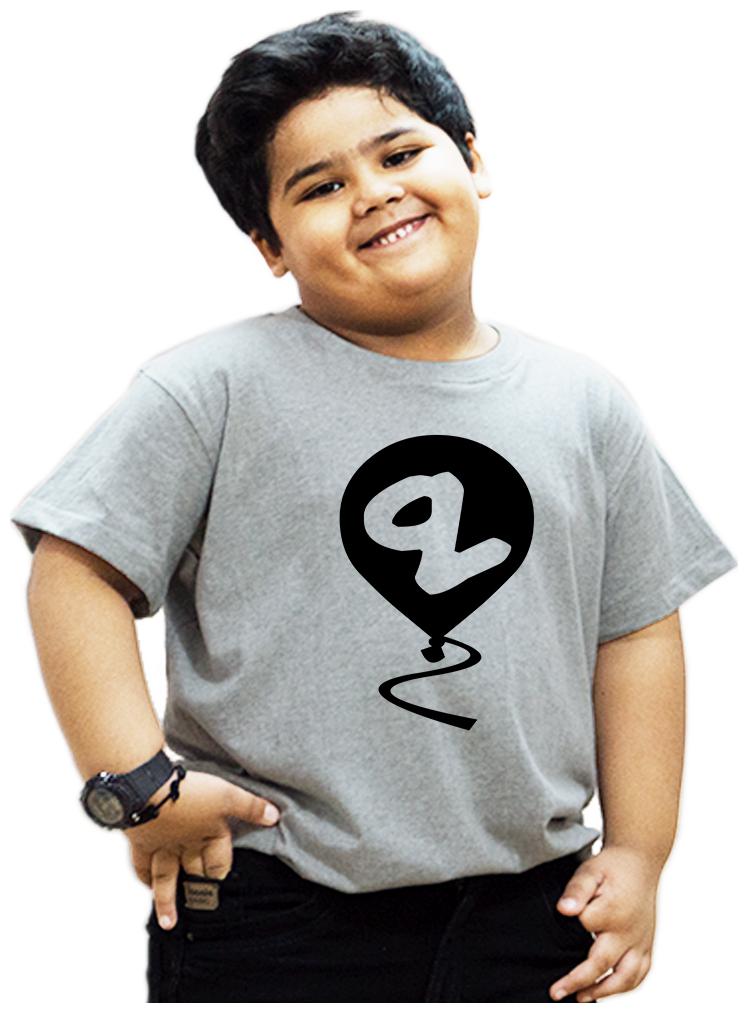 

HEYUZE Boy Cotton Solid T-shirt - Grey