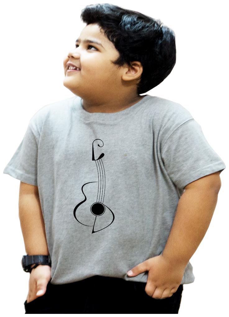 

HEYUZE Boy Cotton Solid T-shirt - Grey