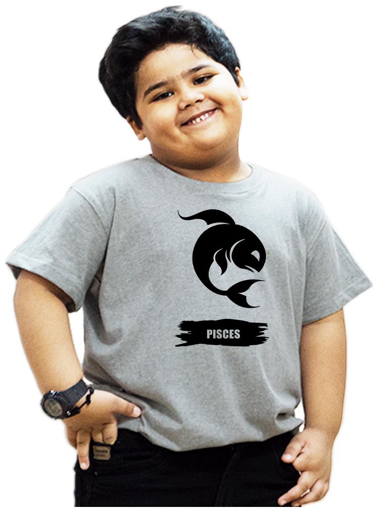 

HEYUZE Boy Cotton Solid T-shirt - Grey