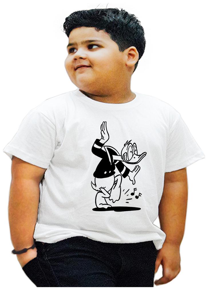 

HEYUZE Boy Cotton Printed T-shirt - White