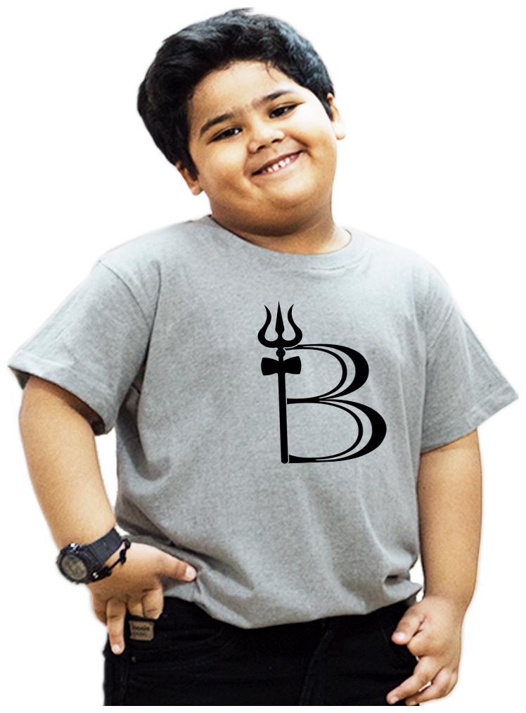 

HEYUZE Boy Cotton Printed T-shirt - Grey