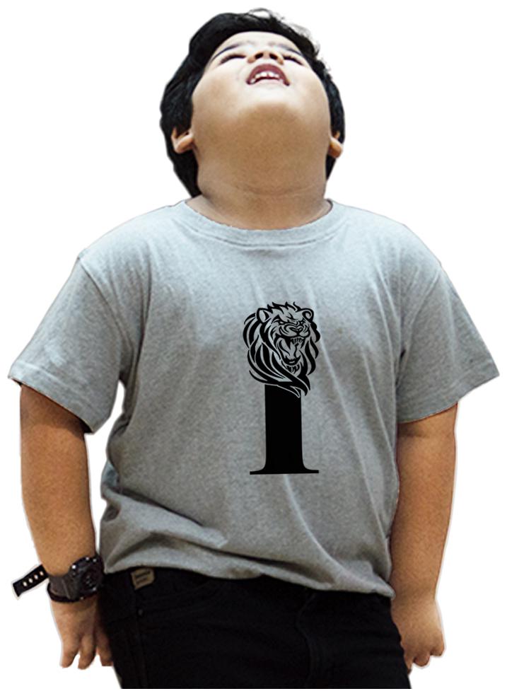 

HEYUZE Boy Cotton Printed T-shirt - Grey
