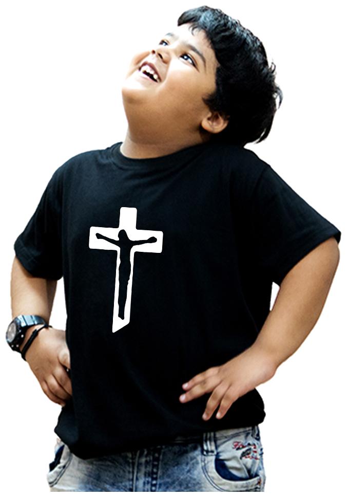 

HEYUZE Boy Cotton Solid T-shirt - Black