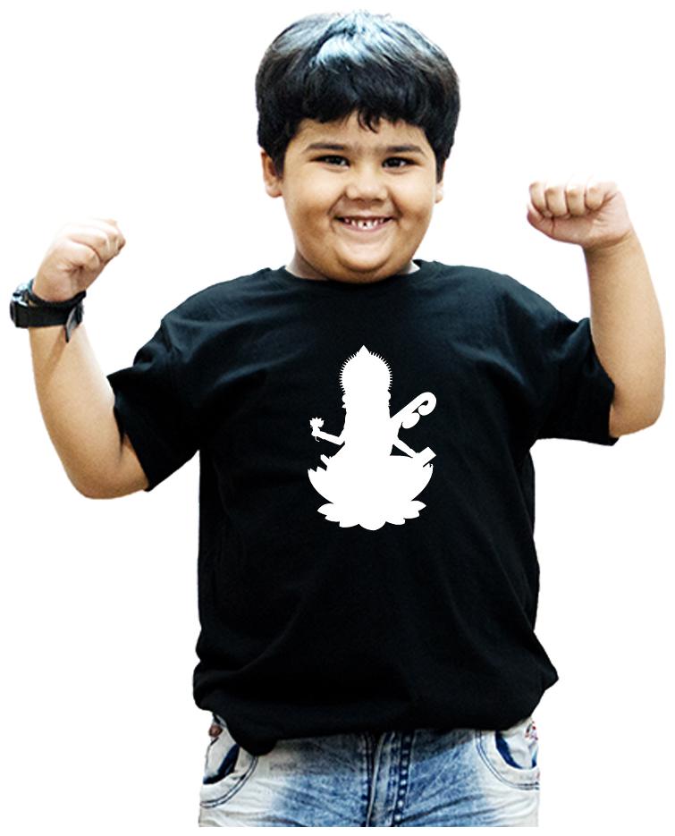 

HEYUZE Boy Cotton Solid T-shirt - Black
