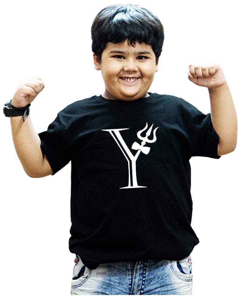 

HEYUZE Boy Cotton Printed T-shirt - Black