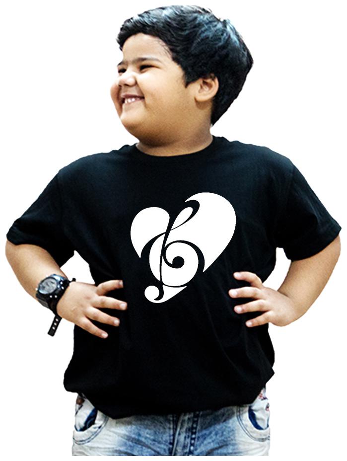 

HEYUZE Boy Cotton Solid T-shirt - Black