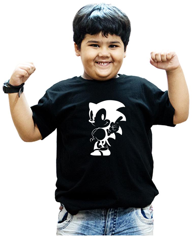

HEYUZE Boy Cotton Solid T-shirt - Black