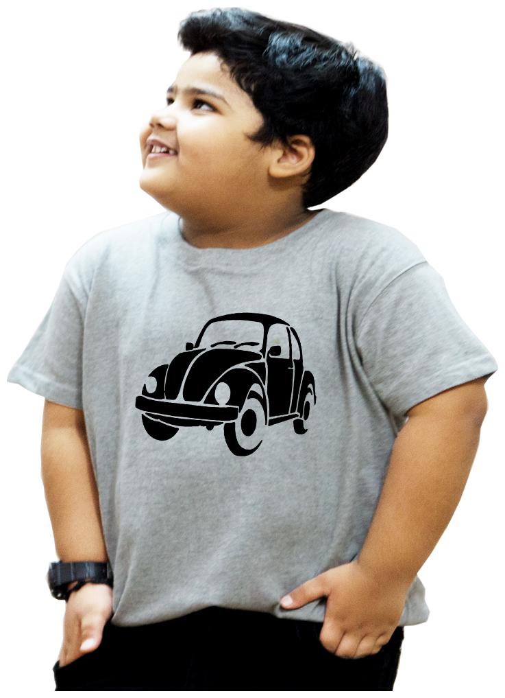 

HEYUZE Boy Cotton Solid T-shirt - Grey