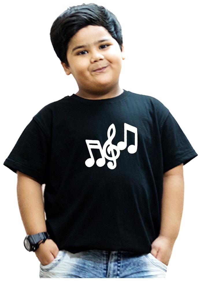 

HEYUZE Boy Cotton Solid T-shirt - Black