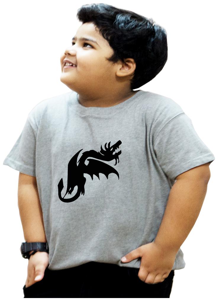 

HEYUZE Boy Cotton Printed T-shirt - Grey