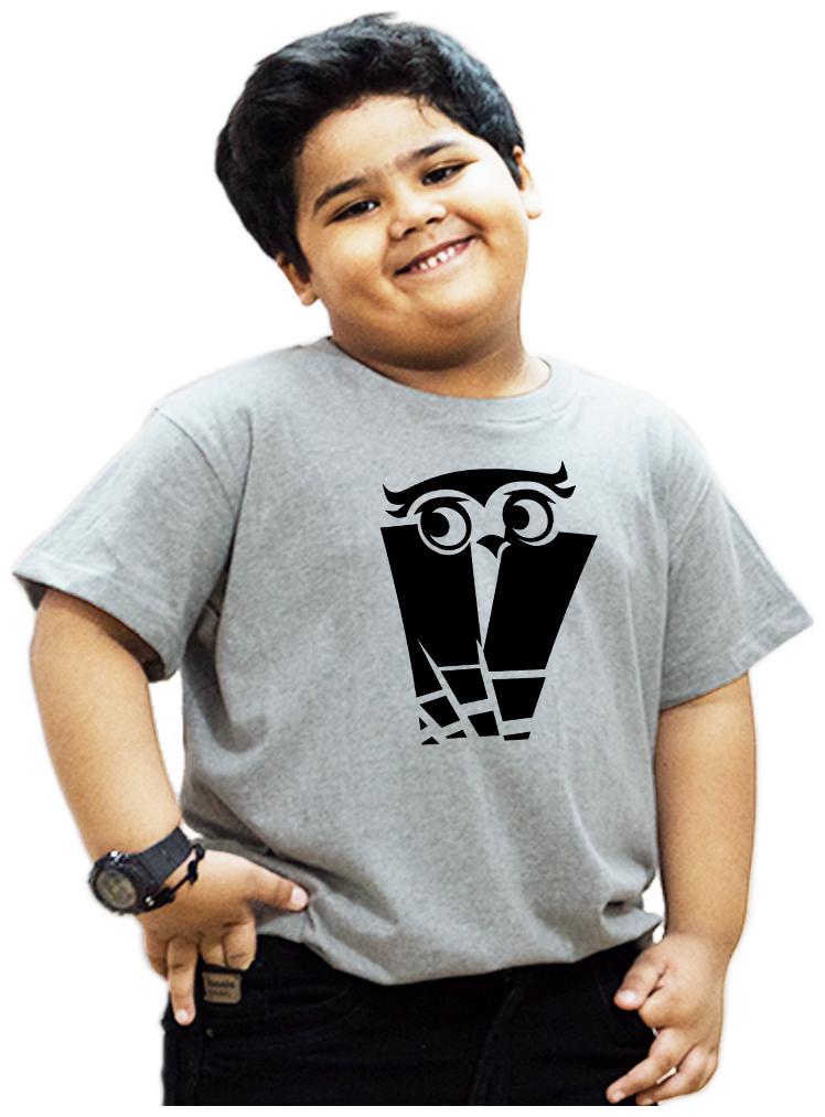 

HEYUZE Boy Cotton Solid T-shirt - Grey