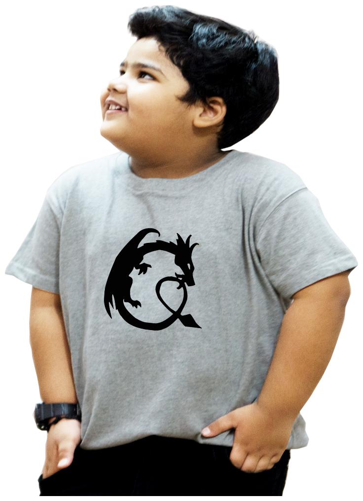 

HEYUZE Boy Cotton Printed T-shirt - Grey