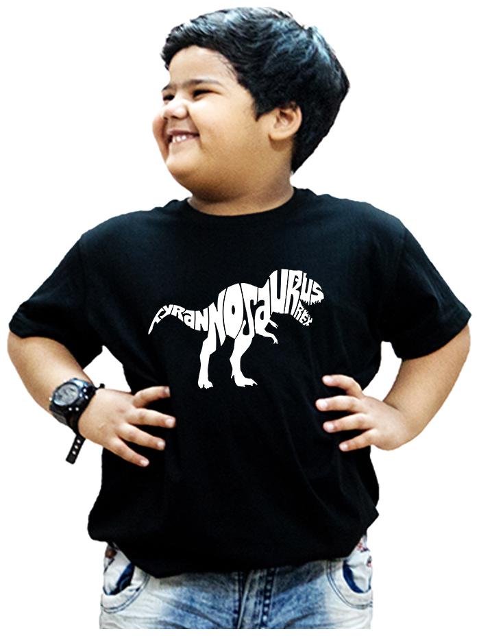 

HEYUZE Boy Cotton Printed T-shirt - Black