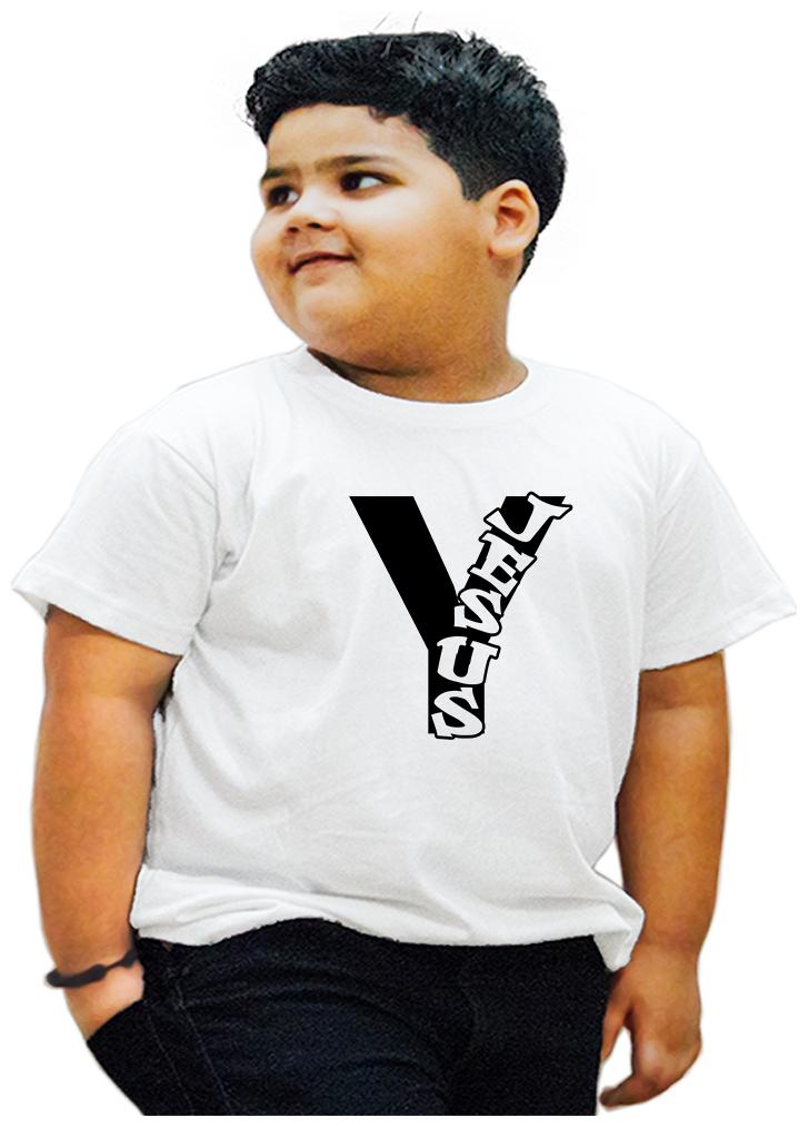 

HEYUZE Boy Cotton Printed T-shirt - White