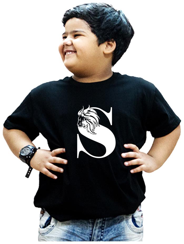 

HEYUZE Boy Cotton Printed T-shirt - Black