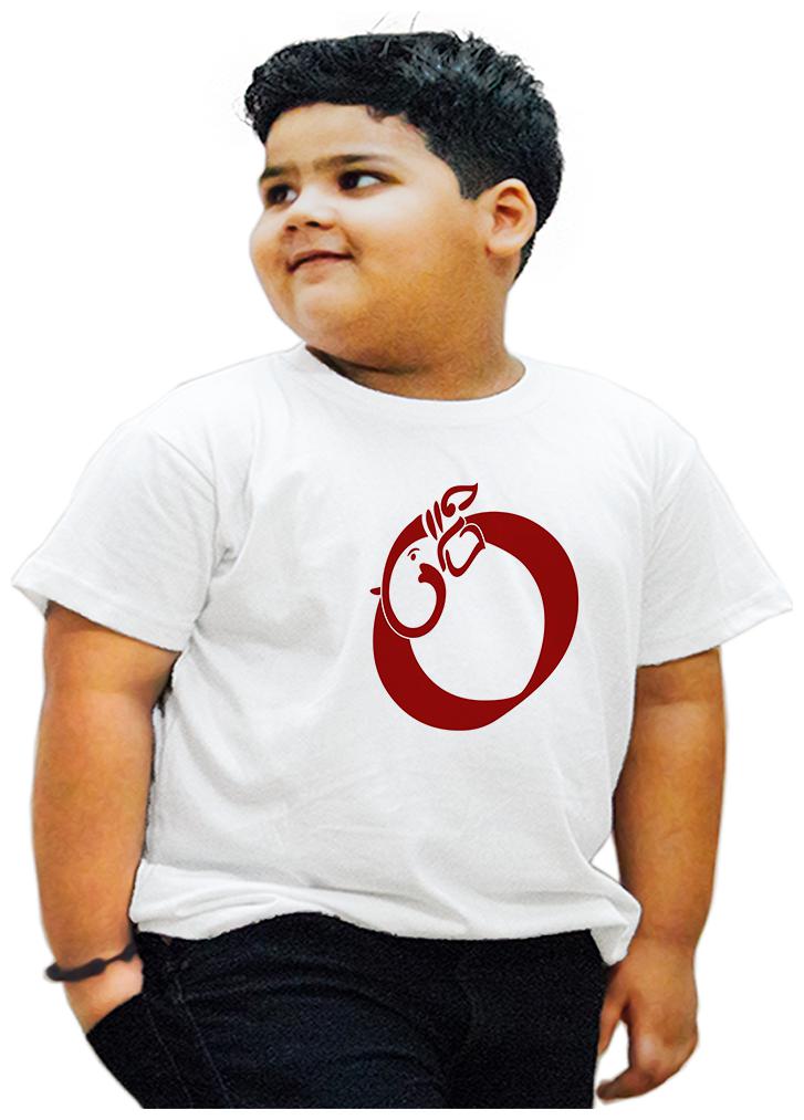 

HEYUZE Boy Cotton Printed T-shirt - White