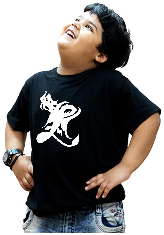 

HEYUZE Boy Cotton Printed T-shirt - Black