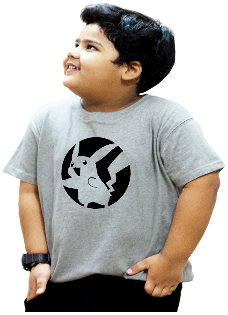 

HEYUZE Boy Cotton Solid T-shirt - Grey
