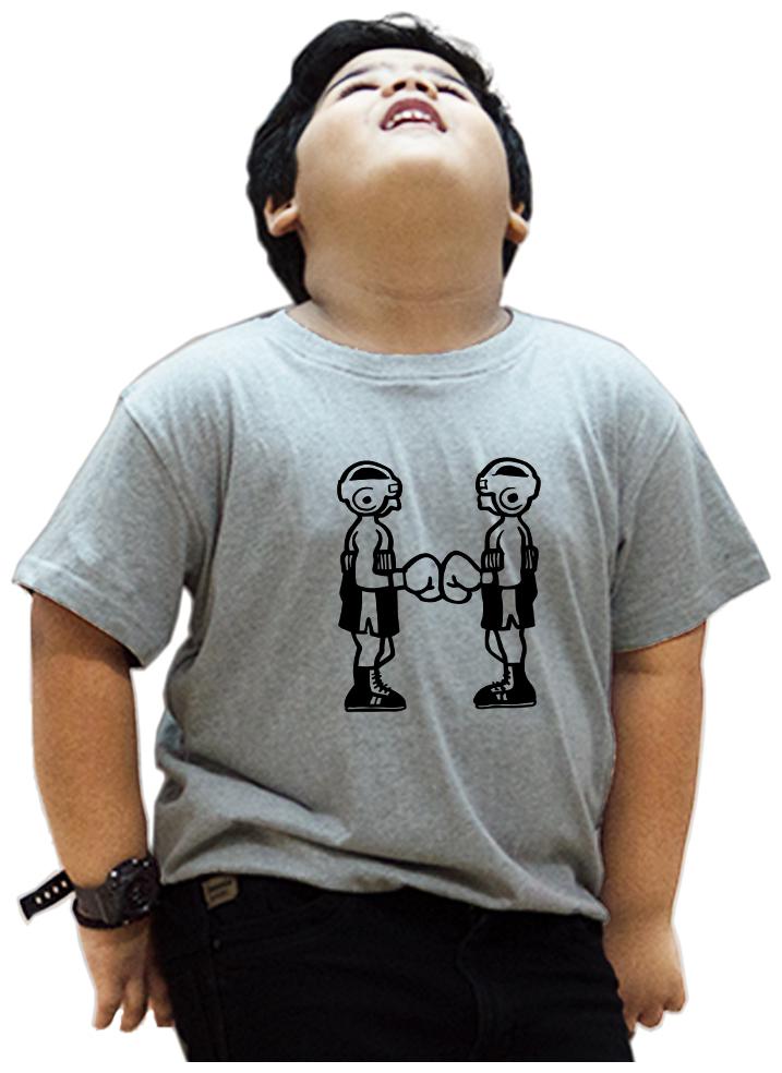 

HEYUZE Boy Cotton Printed T-shirt - Grey