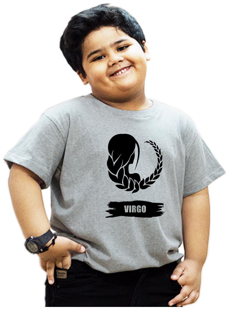 

HEYUZE Boy Cotton Solid T-shirt - Grey